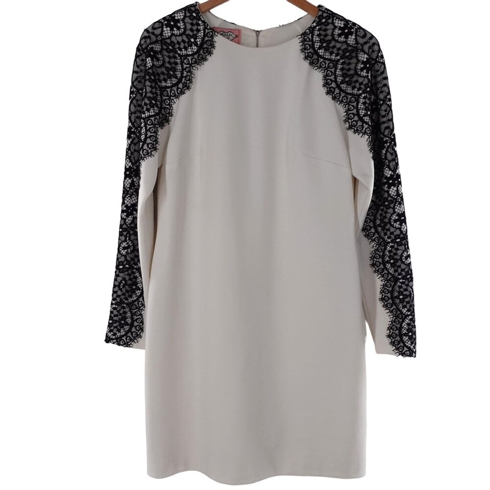 Phoebe Couture Sz 12 Long Sleeve Round Neck Knee Length Dress